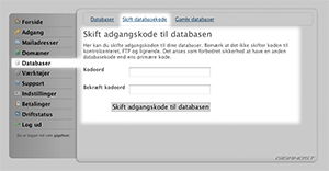 Sikkerhedstip: Skift din databasekode